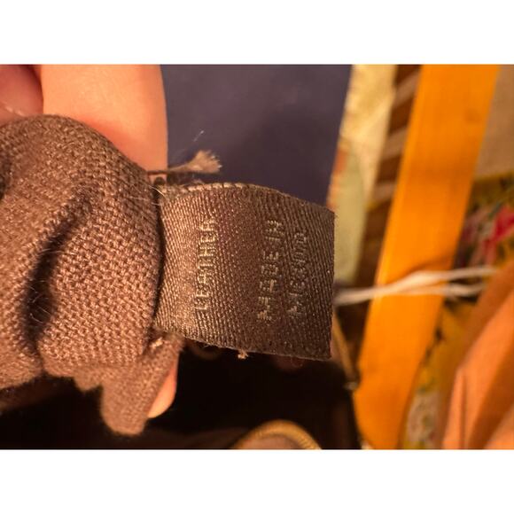 Rare FRYE Chocolate Brown Leather Braided Samantha Satchel Bag - Picture 10 of 15